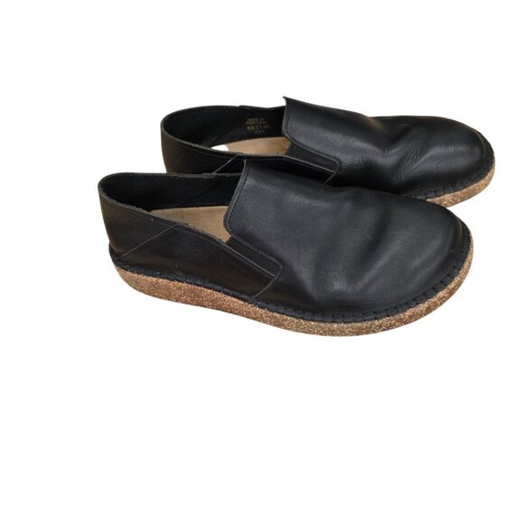 Birkenstock Callan Vintage Wood Black Leather Regular Size 10 Mens main image 2